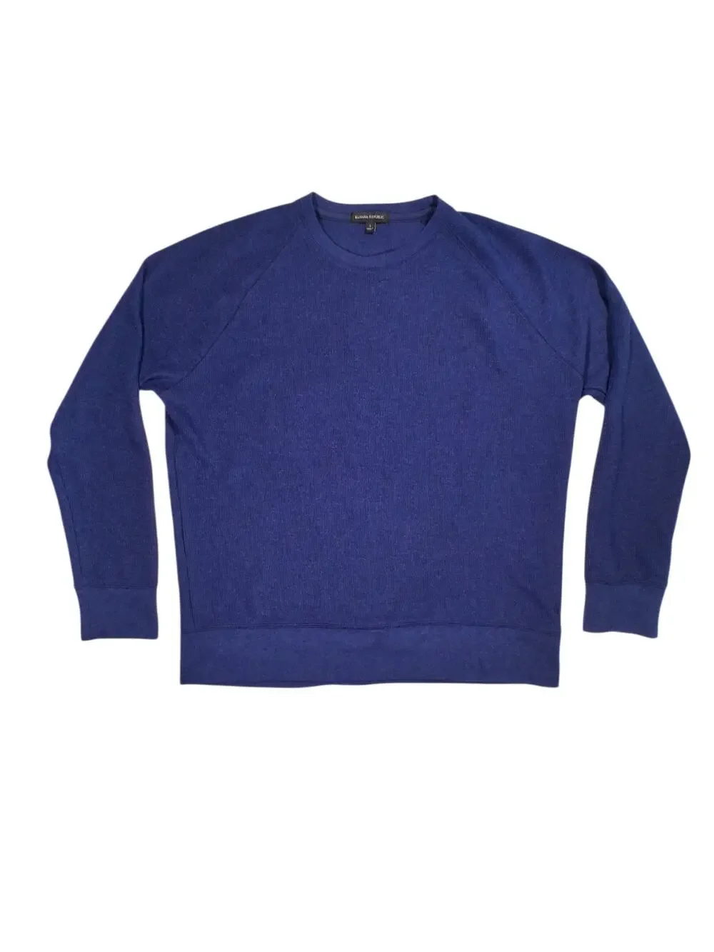 Banana Republic Casual Raglan Sleeve Sweatshirt Fits Men's Size L Navy Blue EUC